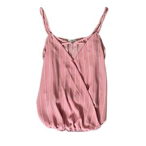 Papaya Pink and White Striped Camisole